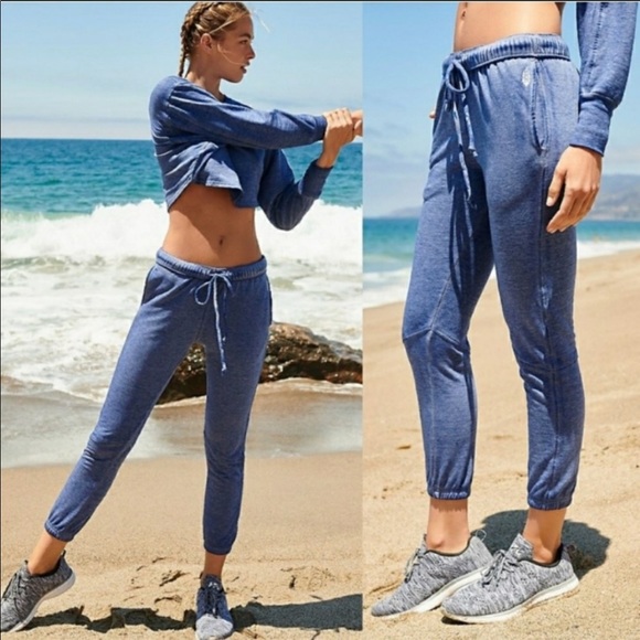 Free People Pants - Free People Movement Zuma Blue Sweat Pants